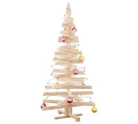 vidaXL Kerstbomen Met standaard Naturel 150 cm Massief grenenhout