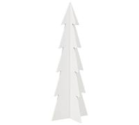 vidaXL Albero di Natale decorativo 112 cm Bianco in legno massello di pino
