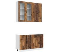 vidaXL Keukenblok KALMAR 4 st Oud hout Bewerkt hout