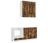 vidaXL Unità Cucina LUCCA 5 pcs Rovere Fumo Legno ingegnerizzato, Mobile da cucina, armadietto salvaspazio, moderno, regolabile, per interni, bella decorazione
