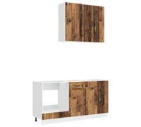 vidaXL Keukenblok LUCCA 5 st Oud hout Bewerkt hout
