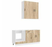 vidaXL Keukenblok LUCCA 5 st Sonoma Eiken Bewerkt hout