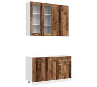 vidaXL Keukenblok LYON 4 st Oud hout Bewerkt hout