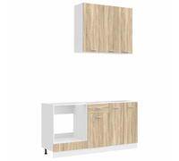 vidaXL Unità Cucina LYON 5 pcs Rovere Sonoma Legno ingegnerizzato, Arredamento Cucina, Mobile Moderno, Spazio Organizzato, Arredo Compatto, Soluzioni per Ambienti Interni