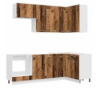 vidaXL Unità Cucina LYON 8 pcs Legno antico Legno ingegnerizzato, Unità Cucina Elegante, Design Moderno, Soluzione Salvaspazio, Mobili Interni Regolabili, Stile Pratico
