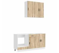 vidaXL Keukenblok PORTO 5 st Sonoma Eiken Bewerkt hout