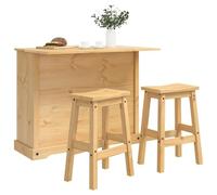vidaXL Contenitore da cucina con anta 2 pezzi cera di miele in legno di pino massiccio, spazioso contenitore da cucina, in stile rustico con mobili moderni per organizzare in modo intelligente e