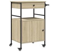 vidaXL Carrello da cucina Rovere Sonoma – 56x43x89,5 cm – Legno multistrato