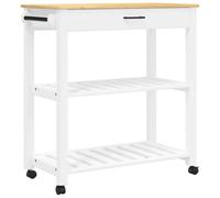 vidaXL Carrello da cucina Monza 84x40x90 cm in legno massello di pino