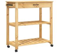 vidaXL Carrello da Cucina Monza 84x40x88,5 cm in Legno Massello di Pino