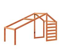 vidaXL Tetto Letto Bambini Marrone Cera 188x82x113 Legno Massello Pino