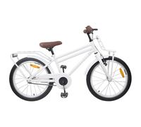vidaXL Bicicletta per bambini da 20 pollici per 6-11 anni bianca, bici classica per bambini, telaio in acciaio robusto, biciclette per ragazzi, bici da esterno sicura