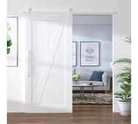 vidaXL Kit Accessori per Porta Scorrevole 200 cm in Acciaio Bianco