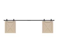 vidaXL Kit Anta Scorrevole Armadio in Acciaio al Carbonio 200 cm