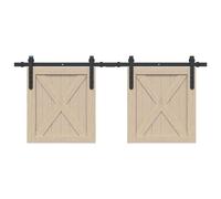 vidaXL Kit Anta Scorrevole per Armadio 122 cm in Acciaio al Carbonio