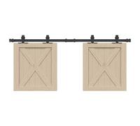 vidaXL Kit Anta Scorrevole per Armadio 122 cm in Acciaio al Carbonio