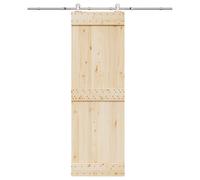 vidaXL Kit Binari Porta Scorrevole 183 cm Acciaio Inossidabile Argento