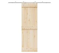 vidaXL Kit Binari Porta Scorrevole 183 cm Acciaio Inossidabile Argento