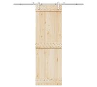 vidaXL Kit Binari Porta Scorrevole 200 cm Acciaio Inossidabile Argento