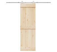 vidaXL Kit Binari Porta Scorrevole 200 cm Acciaio Inossidabile Argento