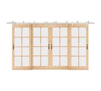 vidaXL Kit Binari Porta Scorrevole 400 cm Acciaio Inossidabile Argento