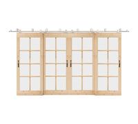 vidaXL Kit Binari Porta Scorrevole 400 cm Acciaio Inossidabile Argento