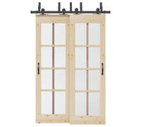 vidaXL Kit di Binari per Porte Scorrevoli 152,5 cm Acciaio Nero