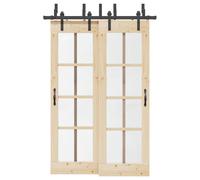 vidaXL Kit di Binari per Porte Scorrevoli 152,5 cm Acciaio Nero