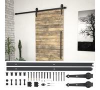 vidaXL Kit di Binari per Porte Scorrevoli 183 cm Acciaio Nero