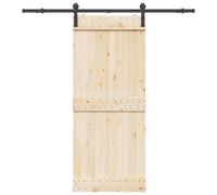 vidaXL Kit di Binari per Porte Scorrevoli 200 cm Acciaio Nero