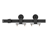 vidaXL Kit di Binari per Porte Scorrevoli 200 cm Acciaio Nero