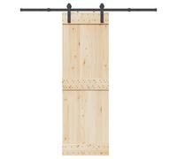 vidaXL Kit di Binari per Porte Scorrevoli 200 cm Acciaio Nero