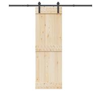 vidaXL Kit di Binari per Porte Scorrevoli 213,5 cm Acciaio Nero