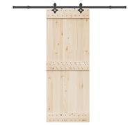 vidaXL Kit di Binari per Porte Scorrevoli 213,5 cm Acciaio Nero