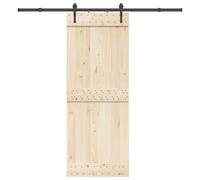 vidaXL Kit di Binari per Porte Scorrevoli 213,5 cm Acciaio Nero