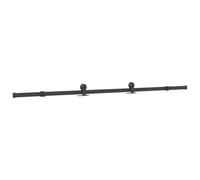 vidaXL Kit di Binari per Porte Scorrevoli 213,5 cm Acciaio Nero, binario per porte scorrevoli, gancio per porta scorrevole, binario per porta scorrevole