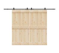 vidaXL Kit di Binari per Porte Scorrevoli 305 cm Acciaio Nero