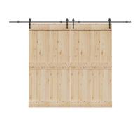 vidaXL Kit di Binari per Porte Scorrevoli 305 cm Acciaio Nero