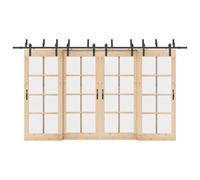 vidaXL Kit di Binari per Porte Scorrevoli 400 cm Acciaio Nero