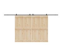 vidaXL Kit di Binari per Porte Scorrevoli 427 cm Acciaio Nero