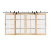 vidaXL Kit di Binari per Porte Scorrevoli 427 cm Acciaio Nero