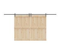 vidaXL Kit di Binari per Porte Scorrevoli 427 cm Acciaio Nero