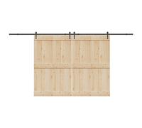 vidaXL Kit di Binari per Porte Scorrevoli 427 cm Acciaio Nero