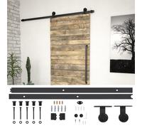 vidaXL Kit di Binari per Porte Scorrevoli 183 cm Acciaio Nero