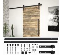 vidaXL Kit di Binari per Porte Scorrevoli SKIEN 200 cm Acciaio Nero