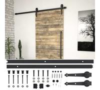 vidaXL Kit di Binari per Porte Scorrevoli SKIEN 200 cm Acciaio Nero