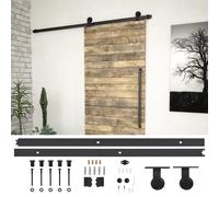 vidaXL Kit di Binari per Porte Scorrevoli 200 cm Acciaio Nero