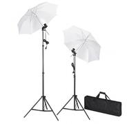 vidaXL Kit Illuminazione 2 Faretti + Ombrello