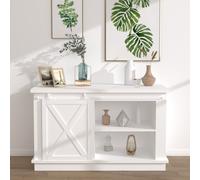 vidaXL Kit Mini Anta Scorrevole in Acciaio al Carbonio Bianco 122 cm