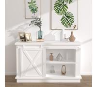 vidaXL Kit Mini Anta Scorrevole in Acciaio al Carbonio Bianco 122 cm